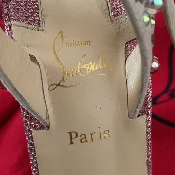 Christian Louboutin Gelila glitter and pearls pumps - Picture 4 of 13